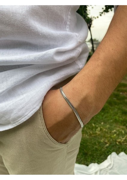 Steel Hasır Yassı Italyan Paslanmaz Çelik Gold Silver Seçenekli Unisex Bileklik fiyatları