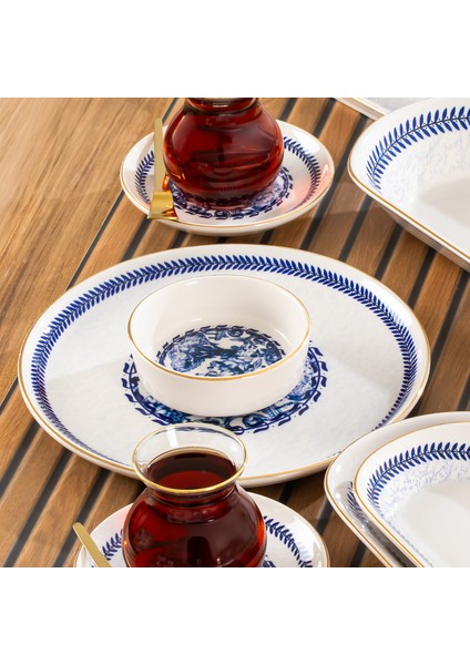 French 37 Parça Kahvaltı Seti Çay Seti 6 Kişilik Kahvaltı Takımı Çay Takımı