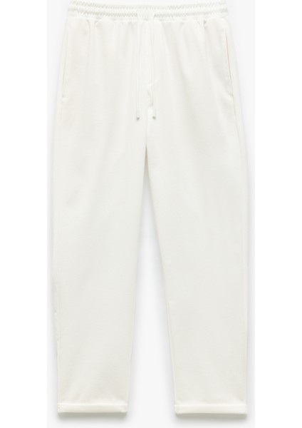 Katlamalı Paça Cep Detaylı Beli Bağcıklı Eşofman Pantolon modelleri