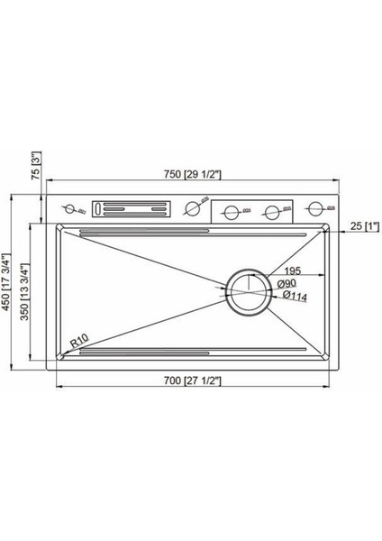 Nıagara Ng 750 Titanyum Teknolojik Eviye Set 45X75 cm modelleri