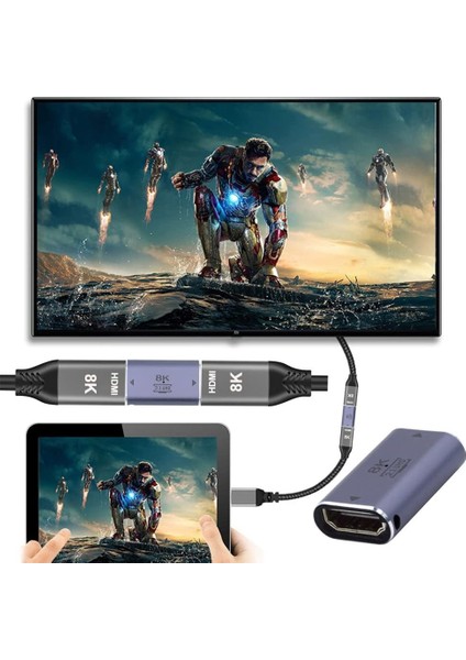 HDMI Dişiden Dişiye HDMI 2.1 Uzatma Dönüştürücü Adaptör 48Gbps 8K+4K Desteği Çevirici Dönüştürücü Adaptör fırsatları