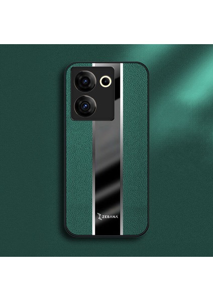 Tecno Camon 20 Pro 4g Uyumlu Kılıf Zebana Premium Deri Kılıf Yeşil fiyatları