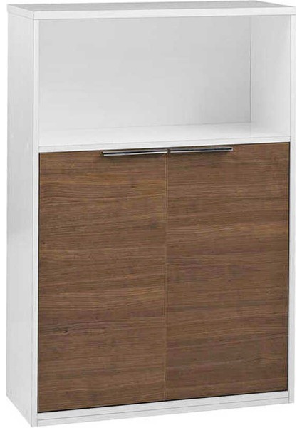 Adore Nkt 23 Nb 1 New York 3 Katlı 2 Kapaklı Kitaplık Noce Lake Beyaz 76X110X34 Cm