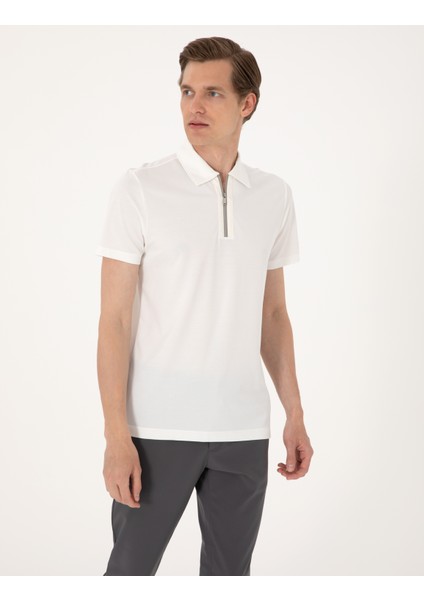 Erkek Ekru Slim Fit Tişört 50302623-VR019 modelleri