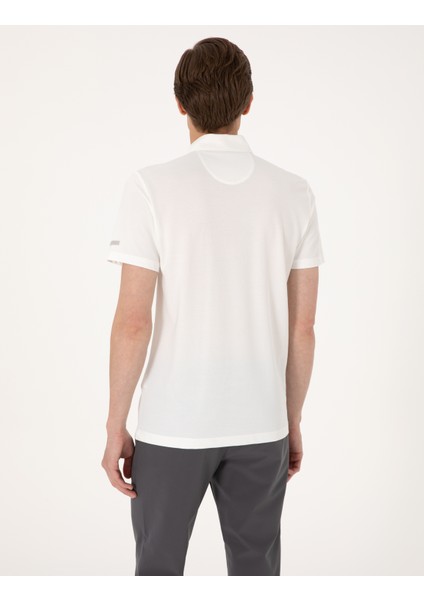 Erkek Ekru Slim Fit Tişört 50302623-VR019 indirimleri