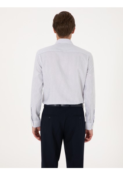 Erkek Mavi Slim Fit Uzun Kollu Gömlek 50307135-VR036