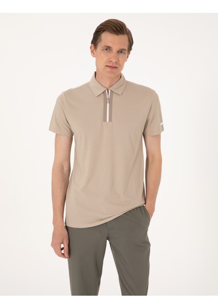 Erkek Grı Slim Fit Tişört 50302623-VR243