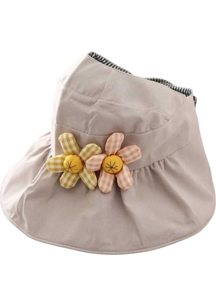 Kız Çocuk 4-10 Yaş Katlanabilir Güneş Koruyucu Yazlık Keten Vizör Şapka fiyatları