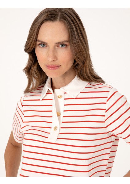 Kadın Kırmızı Regular Fit Tişört 50306322-VR030 fiyatları