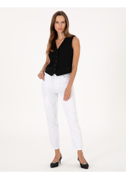 Kadın Beyaz Jean Pantolon 50313234-VR013