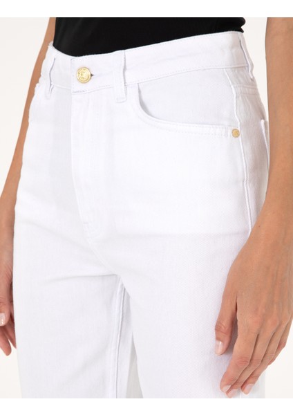 Kadın Beyaz Jean Pantolon 50313234-VR013