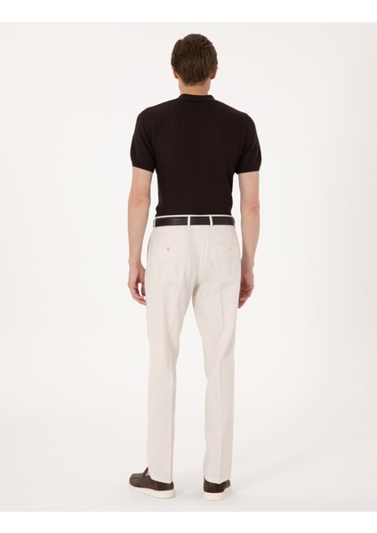 Erkek Bej Slim Fit Kumaş Pantolon 50306776-VR011