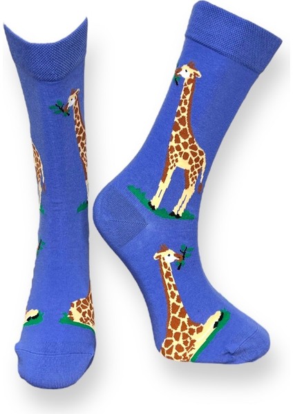 5'li Unisex Esnek Penguen Zürafa Koala Kedi Desenli Karışık Renkli Nefes Alabilen Soket Çoraplar modelleri