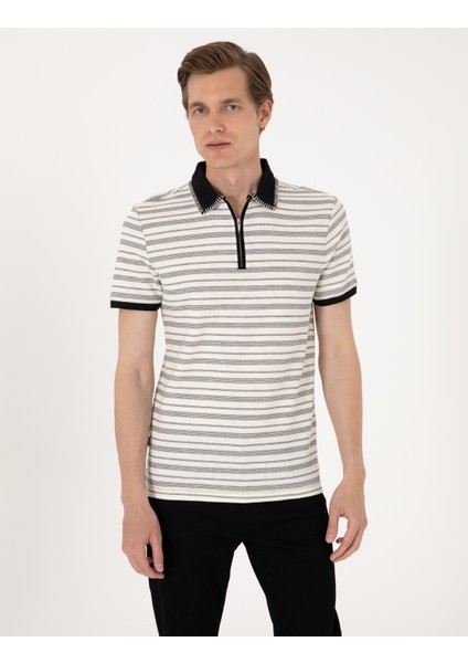 Erkek Bej Slim Fit Tişört 50306085-VR011