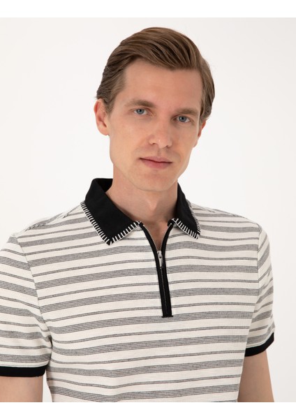 Erkek Bej Slim Fit Tişört 50306085-VR011 fiyatları