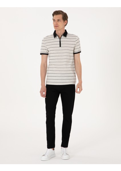 Erkek Bej Slim Fit Tişört 50306085-VR011 fırsatları