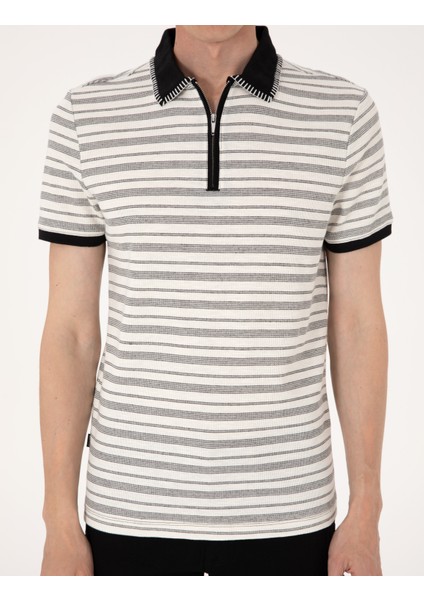 Erkek Bej Slim Fit Tişört 50306085-VR011