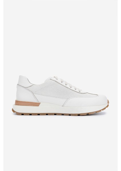 Erkek Hakiki Deri Beyaz Sneakers & Spor Ayakkabı 1093 VAL-074 Erk Ayk Y25 Beyaz