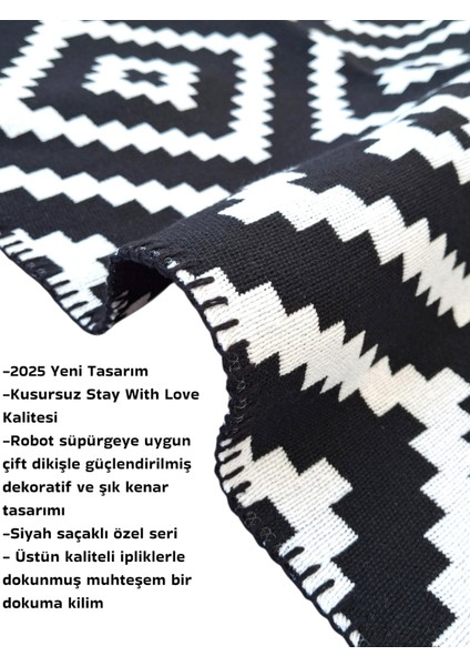 Staywithlove Kilim Çift Taraflı Dokuma Kilim Çamaşır Makinesinde Yıkanabilir Dokuma Kilim ,yolluk