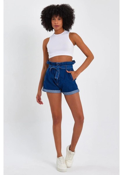 Alexandergardı Özel Koleksiyon Bağlamalı Denim Şort (4013K)