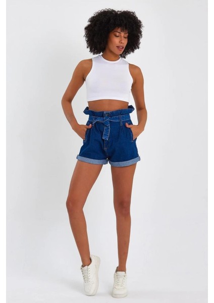 Alexandergardı Özel Koleksiyon Bağlamalı Denim Şort (4013K)