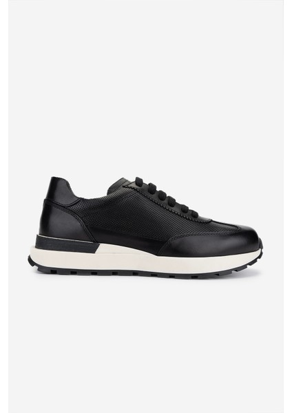 Erkek Hakiki Deri Siyah Sneakers & Spor Ayakkabı 1093 VAL-074 Erk Ayk Y25 Sıyah
