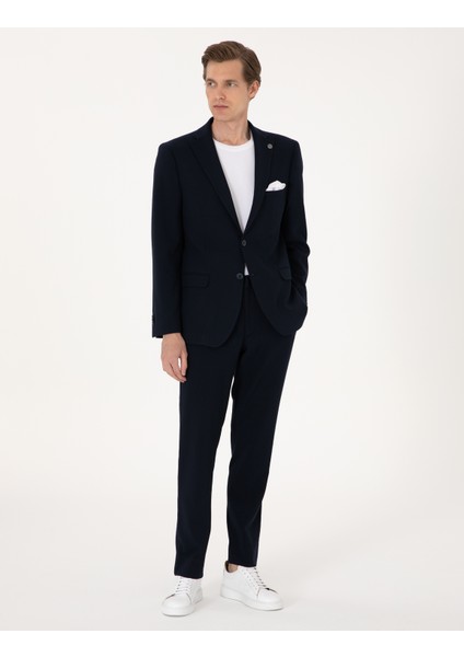Erkek Lacivert Slim Fit Takım Elbise 50306032-VR033