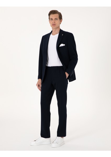 Erkek Lacivert Slim Fit Takım Elbise 50306032-VR033