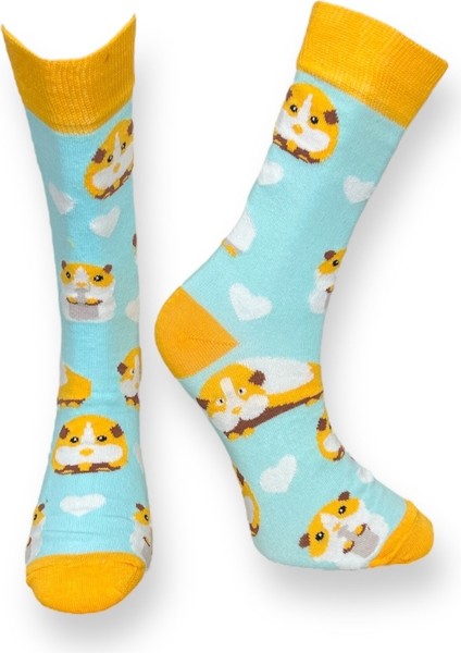 5'li Unisex Esnek Hamster Penguen Ayı ve Civciv Desenli Karışık Renkli Nefes Alabilen Soket Çoraplar fiyatları