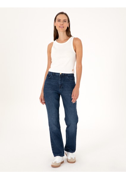Kadın Indigo Straight Fit Jean Pantolon 50313247-VR028