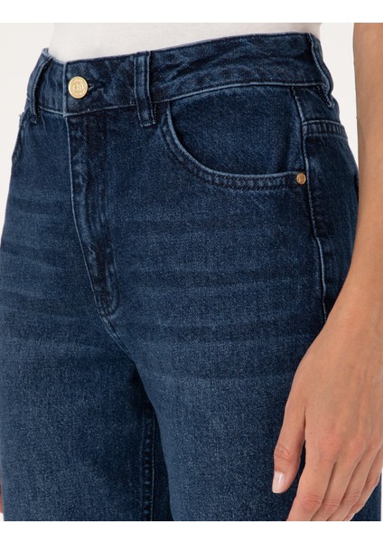 Kadın Indigo Straight Fit Jean Pantolon 50313247-VR028