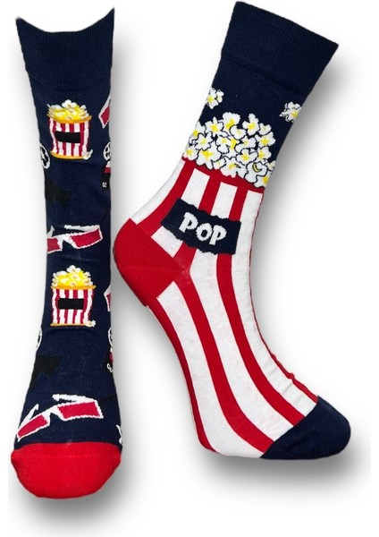 5'li Unisex Esnek Popcorn Galaksi Barbeku Desenli Karışık Renkli Nefes Alabilen Soket Çoraplar fiyatları