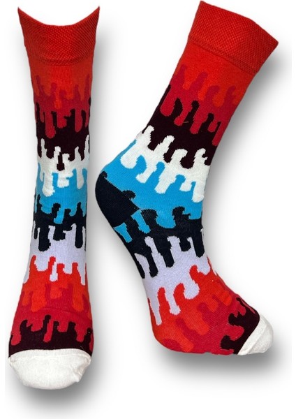 5'li Unisex Esnek Müzik Festivali Panda Pati Desenli Karışık Renkli Nefes Alabilen Soket Çoraplar indirimleri