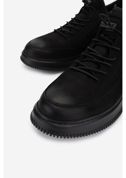 Erkek Hakiki Deri Siyah Nubuk Sneakers & Spor Ayakkabı 298 VAL-9169-F412 Erk Ayk Y25 Sıyah Nbk modelleri