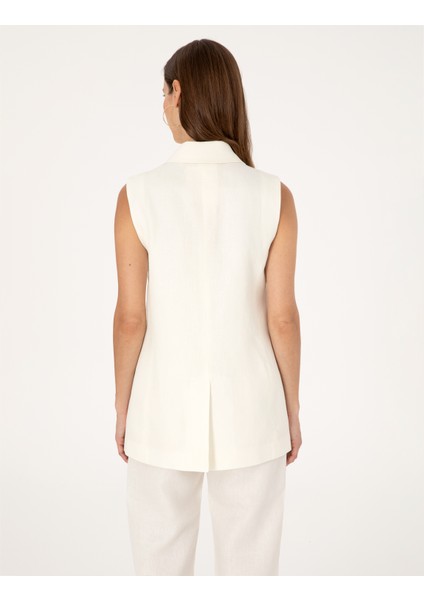 Kadın Ekru Regular Fit Yelek 50299950-VR019