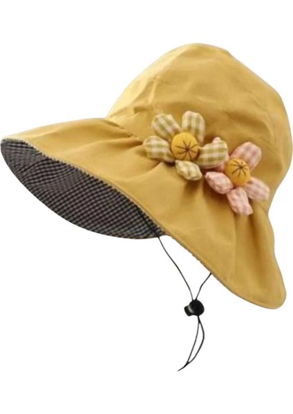 Kız Çocuk 4-10 Yaş Katlanabilir Güneş Koruyucu Yazlık Keten Vizör Şapka modelleri