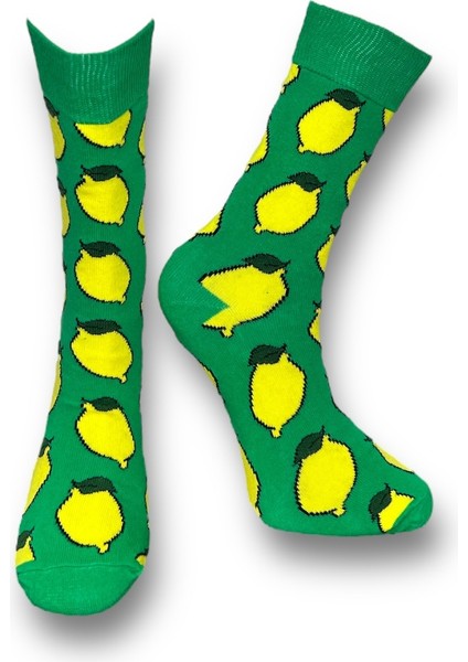 5'li Unisex Esnek Limon, Avokado ve Ananas Desenli Karışık Renkli Nefes Alabilen Soket Çoraplar fiyatları