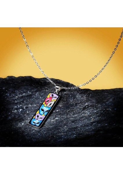 Glaze Catlove El Yapımı Kedili Zirkon Taşlı Emaye 925 Ayar Gümüş Hediye Özel Tasarım Kolye Küpe Seti modelleri