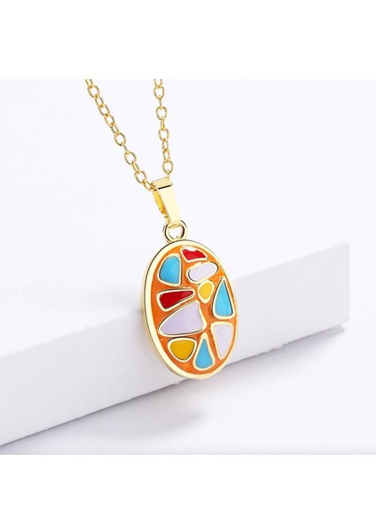 Glaze Modern El Yapımı Emaye 925 Ayar Gümüş 14 Ayar Altın Kaplı Hediye Özel Tasarım Kolye Küpe Seti modelleri