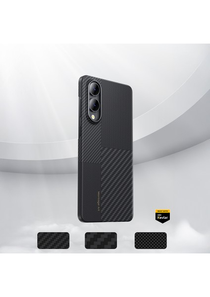 Galaxy S25 Edge Kılıf M-Safe Şarj Özellikli Karbon Fiber Benks Montage Armorair Kevlar Kapak Siyah modelleri