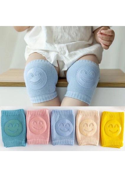 Smiley Desenli Yumuşak Dayanıklı Emekleme Dizliği 0- 1 Yaş Bebekler Için Diz Koruyucu Set (1 Çift) fiyatları