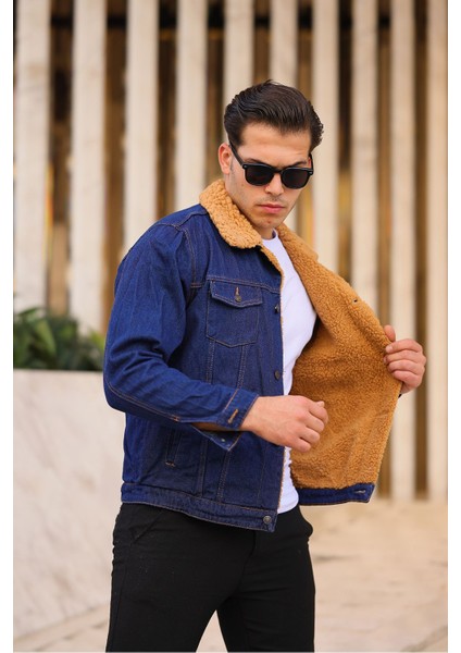 Erkek Kürklü Kot Ceket Içi Kürklü Kot Ceket