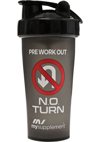 Siyah N.O. Turn Shaker 600 ml, dayanıklı plastik, pratik ve şık tasarım
