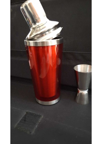Kırmızı Çelik Shaker 500 cc, Şık ve Dayanıklı Kokteyl Hazırlama Aracı fiyatları