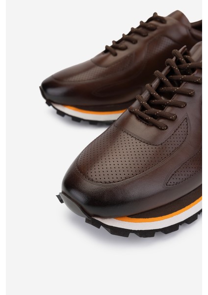 Erkek Hakiki Deri Kahverengi Sneakers & Spor Ayakkabı 383 VAL-4516 Erk Ayk Y25 Kahve Dr