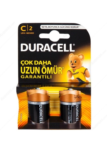Alkalin C Orta Boy Pil 2'li Paket