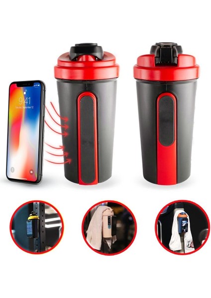 750 ml Çok Amaçlı Karıştırıcı Şişe, Siyah-Kırmızı