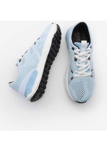 Kadın Sneaker Örgü Triko Koşu Ve Yürüyüş Spor Ayakkabı Armes Mavi