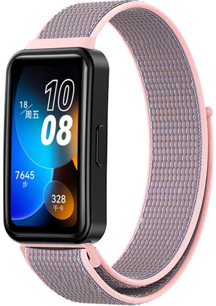 Huawei Band 8 / 9 / 10 Uyumlu Hasır Örgü Ince Kumaş Cırtlı Kordon Bileklik