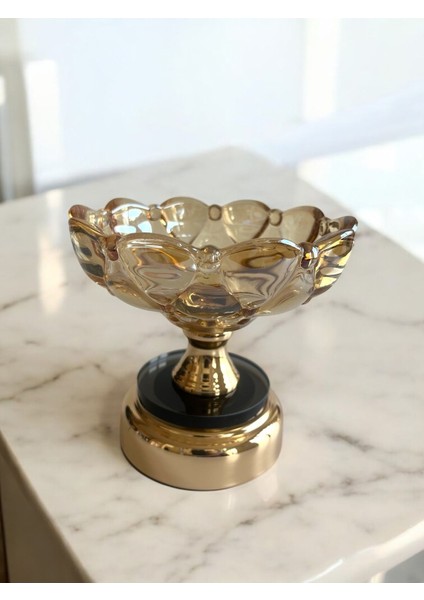 Elite Gold Renk Cam Şekerlik Meyvelik 1 Adet modelleri